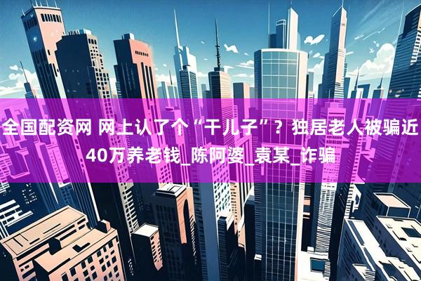 全国配资网 网上认了个“干儿子”？独居老人被骗近40万养老钱_陈阿婆_袁某_诈骗